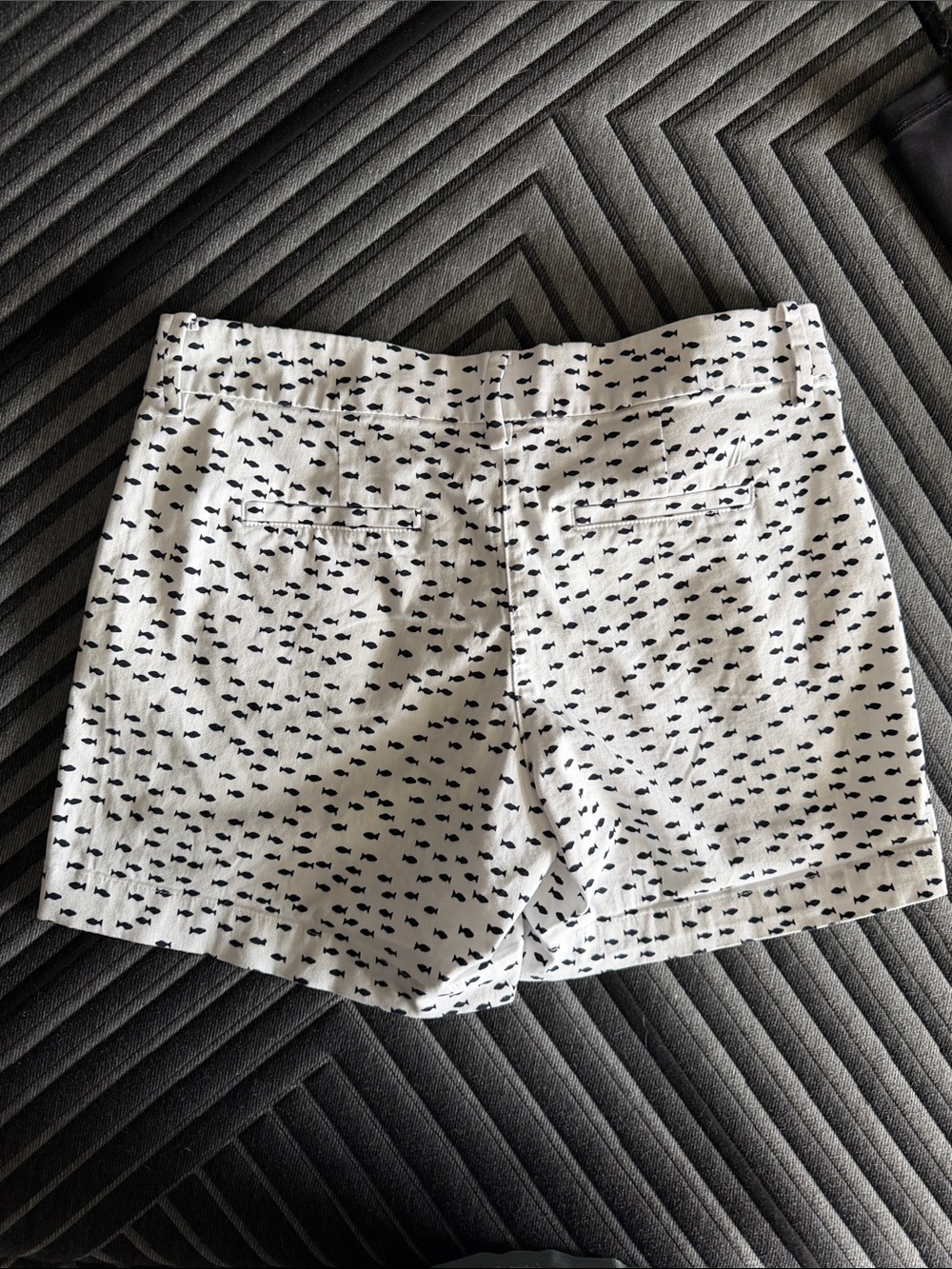 White and Navy Blue Fish Shorts - Picture 5 of 6